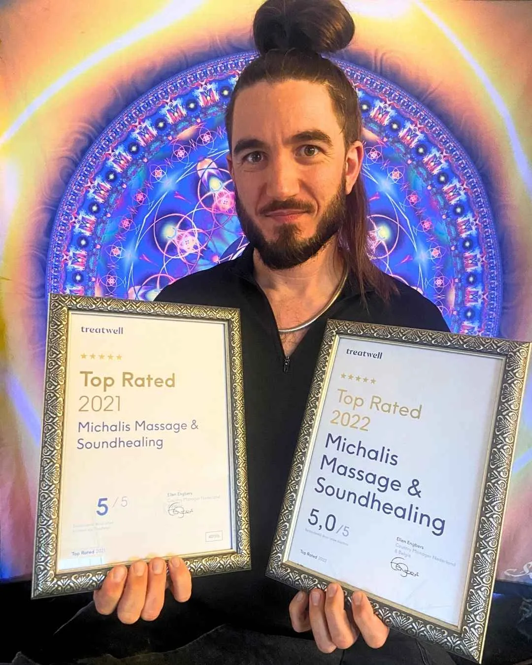 Michalis met Treatwell Top Rated Award
