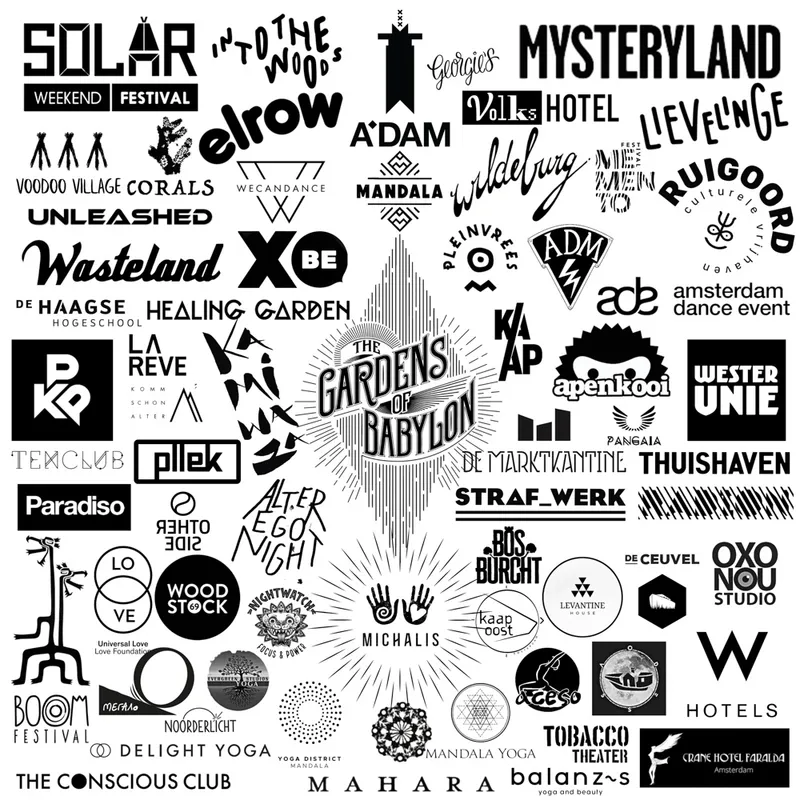 Festival en venue partners: Gardens of Babylon, ADE, Paradiso, Mysteryland en meer